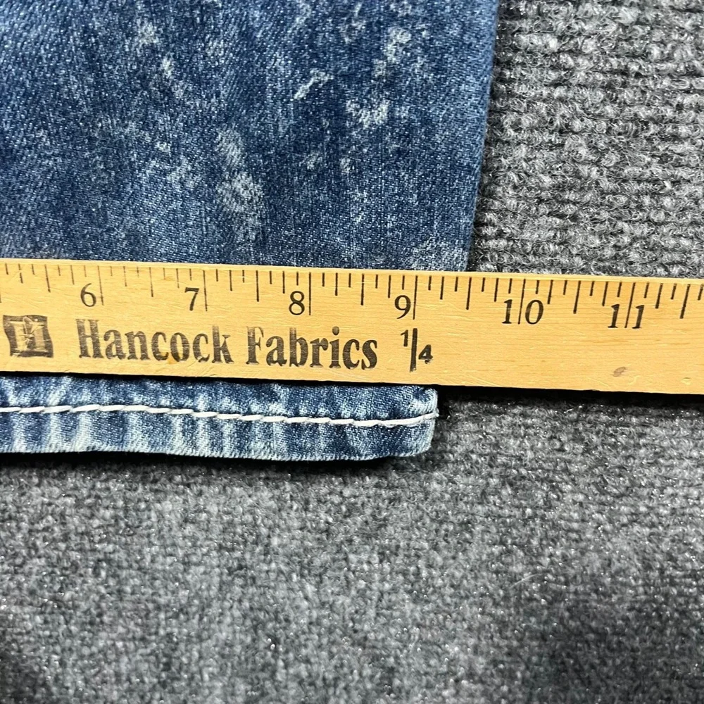 True Religion Straight Leg Jeans Mens 40 Blue Contrast Stitch Medium Wash Denim